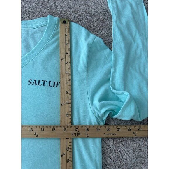 SALT LIFE Women's Maritime Marlin Long Sleeve V-Neck Tee Size M - Picture 5 of 11